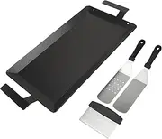 Carbon Steel Griddle for Stove Top Gas Grill, 24'' x 10'' Carbon Steel Flat Top Griddle for Induction Cooktop, Professional Cooking Griddle Pan for Made In Cookware