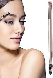 Angled Eyebrow Brush - Spoolies for Eyebrows - Double Ended Eyeliner Brush Spoolie Angled Brow Brush for Gel, Liquid, Eyelashes, Eyebrows, Makeup Tools Puchen