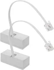 jojofuny Phone Splitter 2 Rj11/rj14 Adapters 6p4c Detachable Line Cable Adapters for Multiple Devices