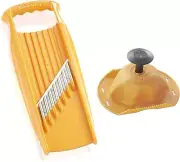 BORNER PL Thick-Cut Potato Waffle Slicer XXL +Orange Safety Holder Set New