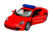WELLY PORSCHE 911 991 CARRERA S FIRE BRIGADE 1:34 DIE CAST METAL MODEL FEUERWEHR