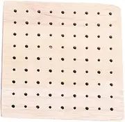 HOMSFOU Doll Wood Base for Clay Figurines Display Durable Simple Square Rack for Home and Store Decor for Showcasing Artworks and Sculptures