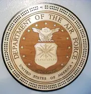 Air Force Military Seal Cribbage Board USA