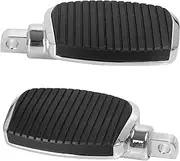 [SWESGI] Motorcycle Passenger Mini Board Floorboards Footpegs Pedals Footrests Highway Pegs with Anti-Slip Rubber Universal for Harley Davidson Dyna Touring Honda Suzuki Yamaha Triumph (Chrome)
