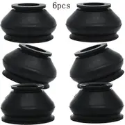 6pcs 12 22 27 High Quality Rubber Tie Rod End Ball Joint Dust Boots Dust Cover Boot Gaiters Dust Cover Replacement Accessories