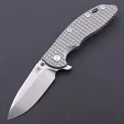 High Quality Titanium Handle Fast Open Flipper Tab Pocket Folding Tactical Knife