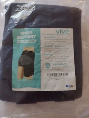 VIVE GROIN SUPPORT BLACK-LARGE NEW IN PACK