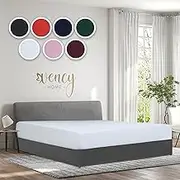 Vency Jersey Fitted Sheet 160 x 200 cm White - Fitted Sheet 100% Cotton, Flat Sheet 160 x 200 cm up to 25 cm Mattress Height White