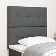 Headboard Button Tufted Dark Grey 80/160 cm Fabric vidaXL