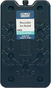 Polar Gear Large Pack 25cm Freezer Block Ice Brick – Long Lasting Reusable Ice Board - Cooler Block for Travel Picnic – Just Freeze & Place in Your Cool Bag Box to Keep Food & Drinks Cool – Navy Blue