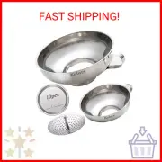 Canning Funnel, Food Grade Stainless Steel Canning Funnels with Strainer, Wide M