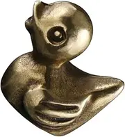 CIMAXIC Sculpture Copper Duck Figurine Adorable Mini Animal Decor Durable Brass Garden Duck for Office Tea Tables and Home for Weddings and Anniversaries