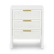 [Florabelle Living] Santorini Bedside 3 Drawers White