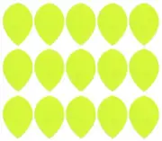 5 Sets Rip Stop Nylon Fabric Pear Dart Flights - Ships w/ Tracking - Neon Yellow