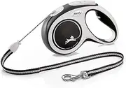 Flexi Comfort Cord Retractable Dog Lead Black Medium 5 Metres