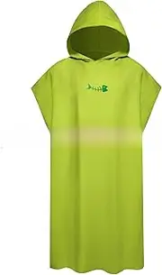 Surf Cape Change Towel Robe Hooded, Quick Drying Microfiber Wetsuit Change Towel Robe Cape Surfing Beach Swimming (light green)