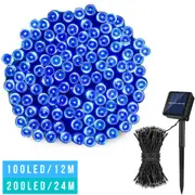 Solar Fairy Christmas Lights 100 LED String Lights Garden Patio Blue