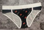 NWT VICTORIA'S SECRET PINK L FOOTBALL TOUCHDOWN THICK BAND RARE BIKINI PANTIES
