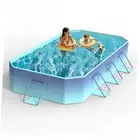Non-Inflatable Swimming Pool, Portable Kiddie Pool for Kids and Adults,