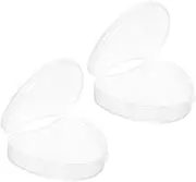 WATIIFUFU 2Pcs Portable Durable Storage Box for Travel Home Use Lightweight Practical for Dentures Retainers Guards for Women
