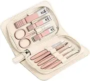 lskdnrufh Nail Clipper Set Oblique Mouth Pliers Manicure Tools Portable Nail Clippers Set Digging Ear Spoon Household Nail Clippers Set Box Ms Cute Trimming Manicure Set(Beige)