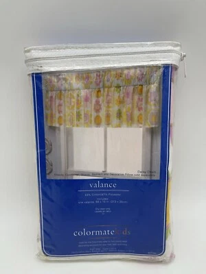 NOS Sears Colormate Kids Girls Retro Hippy Floral Daisy Chain Valance 84x15