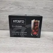 Krosno Poland 6 Pc Glamour Collection Clear Highball Glass Set Monkey 47 Dry Gin