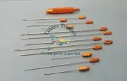 Set Of 13 Liposuction Luer Lock Cannula With Handle Cosmetic And Plastic Surgery