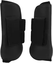 2 Pcs Horse Boots, Horse Tendon Boots, Horse Support Boots, Soft Prevent Slip Cushioning PU Shell Tendon Guard Boots for Horses (zwarte voorpoten Medium)