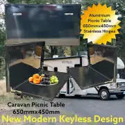 AVAN JAYCO SUITABLE CARAVAN FOLDOUT TABLE PICNIC TABLE BLACK KEYLESS 650mmX450mm