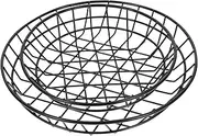 2pcs Capacity Snacks Basket Stainless Steel Fried Chicken Basket for Fast Food Popcorn Container for Home Restaurant Use