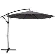 Outdoor Umbrella Cantilever Beach Garden Patio Charcoal Sunshade Shade Co IB-CO