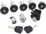 8PCS Complete Lock Set Ignition Switch Left Right Door Lock Trunk Lock, for Ford, Transit Connect 2002-2013 2T1AV22050AD 4425134 Car Door Lock Latch