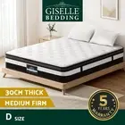 Giselle Bedding 30cm Mattress Double Size Pocket Spring Euro Top Medium Firm