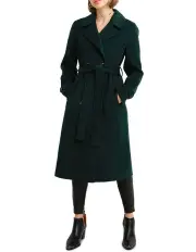 [Belle & Bloom] Front Runner Belted Coat Dark Green