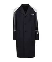 single-breasted wool coat IT50,IT54 Black