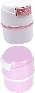 AUTSUPPL Eyelash Glue Storage Box Set 2pcs Secure Sealed Jar Lash Glue Organizer Moisture Easy to Carry