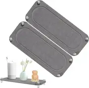 2pcs Instant Dry Sink Organizer Sponge Holder Fast Drying Stone Natural Grey NEW