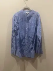 NEW Johnny Was Workshop Stripe Myra Tuxedo Shirt, Small