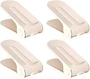 Shoe Stacker - Shoe Slots Organizer for Closet | Double Deck Shoes Rack Holder | 4 Pieces Adjustable Double Layer Shoes Space Saver | Storage Shelf for Garage RV Display Floor Bed Under Wall Closet