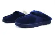 Muk Luks Clog Slippers, Indoor Outdoor Soles, Faux Fur & Suede-Like Upper