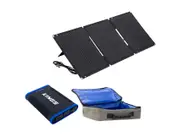 Kings 70W Solar Panel Charger + 12Ah Lithium Portable Power Pack + Canvas Bag