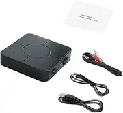 BT Transmitter Receiver 2-in-1 BT Adapter Portable Transceiver Wirel o Adapter for Car/Home Stereo System Black One Size