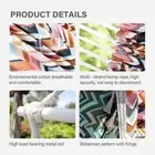 (701)Hammock Chair Hanging Rope Swing With Three-fold Iron Bar For Outdoor DY9