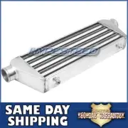 2.5" I/O UNIVERSAL TURBO INTERCOOLER FRONT OR TOP MOUNT 27X7X2.5 ALUMINUM SILVER (for: Saab)