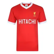Score Draw Liverpool FC 1978 Hitachi Retro Football Shirt Red Medium Adults