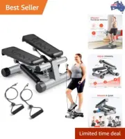 Mini Stepper for Exercise Low-Impact Stair Step Cardio Equipment with Resista...