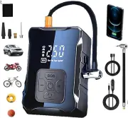 Wisbtyco Portable Cordless Tyre Inflator,Air Compressor 150 PSI with Digital ...