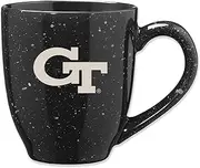 Rico Industries NCAA Georgia Tech Yellow Jackets - GT Primary 16 oz Team Color Laser Engraved Speckled Ceramic Coffee Mug