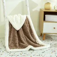在飛比找松果購物優惠-簡約現代風格珊瑚絨毛毯 法蘭絨蓋毯 100其他材質 米黃色 
